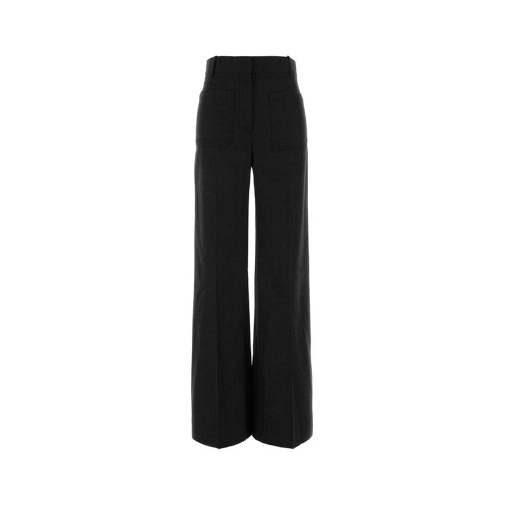 Victoria Beckham Women Slate Wool Alina Pant